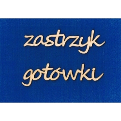 zastrzyk gotówki  -  napis wys:  2,5cm   , cz;segoe